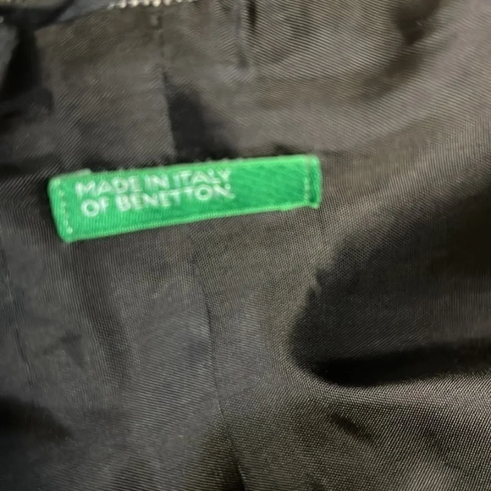 Benetton‎ Gray Wool Blend Career Jacket Blazer, Size 6P/40
